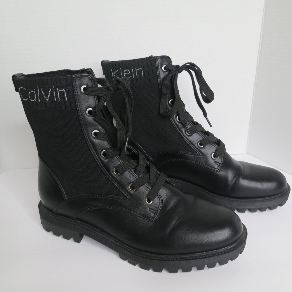 Calvin Klein Galica Combat Boots Womens Size 9